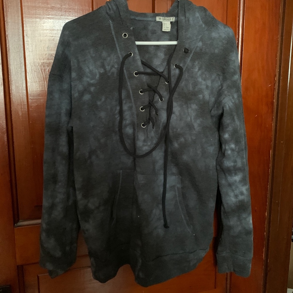 Forever 21 workout hoodie with strappy front